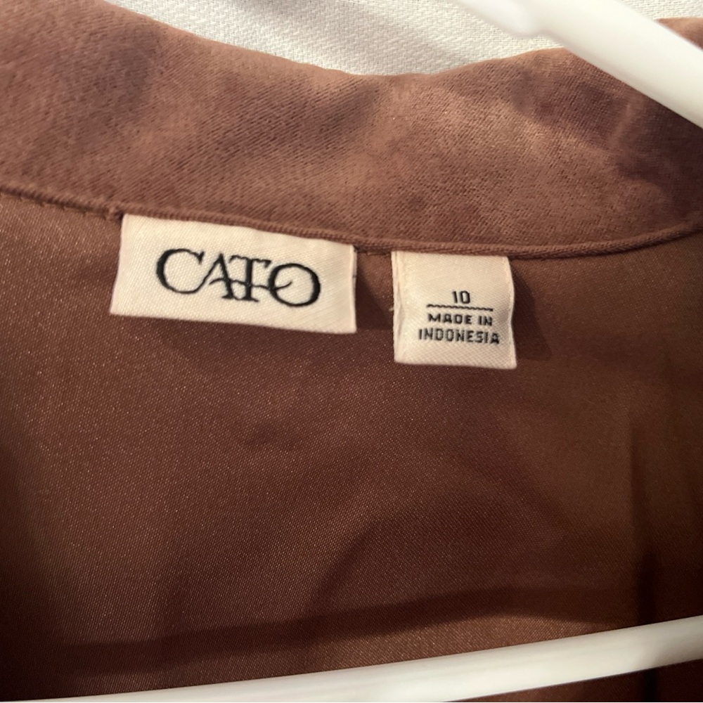 Cato Brown Diamond-Quilt Suede Zip Jacket - Picture 5 of 5